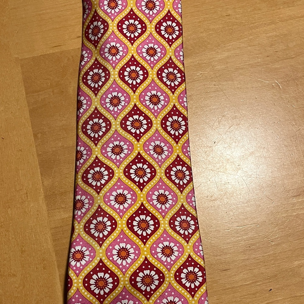 Vera Bradley Pink and Yellow Floral Tie